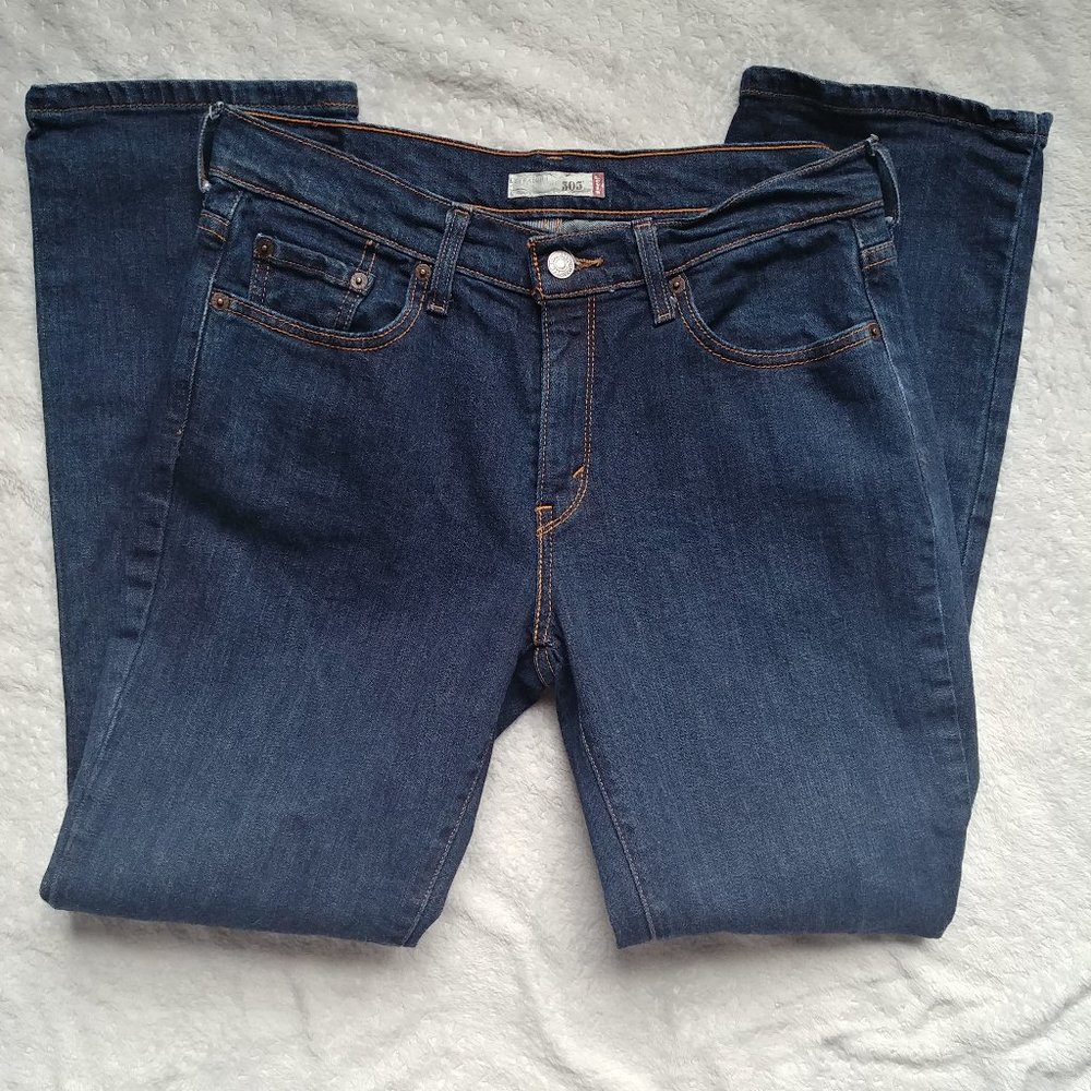 Levi’s Straight Leg 505 Jeans Dark Wash 8S
